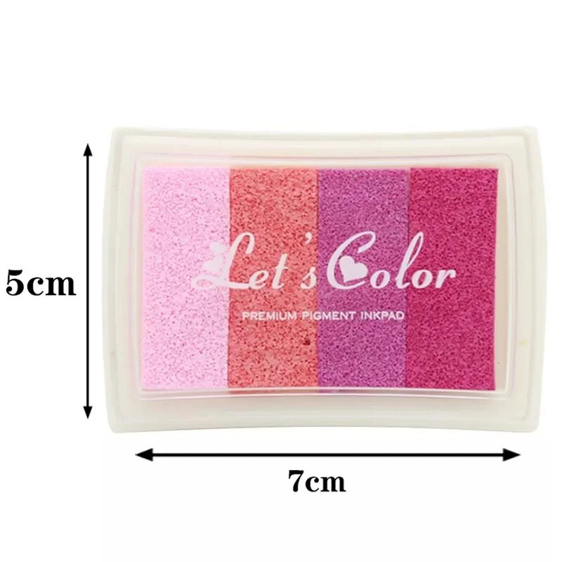 1 vnt. Gradiento spalvų rašalo pagalvėlė Skaidrūs antspaudai „Pasidaryk pats“ Craft Ink Pad Guminiai antspaudai Rašalo pagalvėlės rašalo antspaudų kilimėlis Spalvingas animacinių filmų „Craft Inkpad“