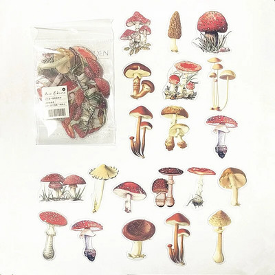 40 τμχ/σακούλα Vintage φύλλα Ginkgo λουλούδια PET αυτοκόλλητο πακέτο αυτοκόλλητων ετικεττών DIY διακοσμητικό ημερολογίου άλμπουμ scrapbooking