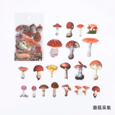 40 τμχ/σακούλα Vintage φύλλα Ginkgo λουλούδια PET αυτοκόλλητο πακέτο αυτοκόλλητων ετικεττών DIY διακοσμητικό ημερολογίου άλμπουμ scrapbooking