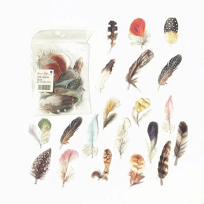 40 τμχ/σακούλα Vintage φύλλα Ginkgo λουλούδια PET αυτοκόλλητο πακέτο αυτοκόλλητων ετικεττών DIY διακοσμητικό ημερολογίου άλμπουμ scrapbooking