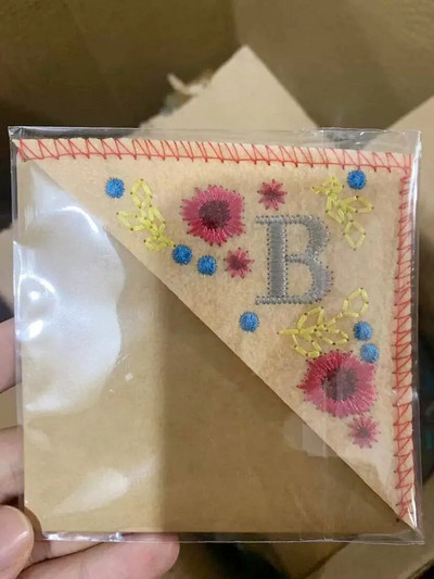 Προσωποποιημένοι σελιδοδείκτες με κεντήματα Four Seasons Cute Felt Felt Κεντημένο στο χέρι γωνιακό σελιδοδείκτη σελιδοδείκτης επιστολής επιστολής σελιδοδείκτης 2022