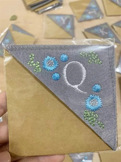 Προσωποποιημένοι σελιδοδείκτες με κεντήματα Four Seasons Cute Felt Felt Κεντημένο στο χέρι γωνιακό σελιδοδείκτη σελιδοδείκτης επιστολής επιστολής σελιδοδείκτης 2022