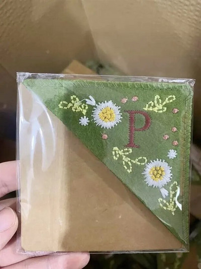 Προσωποποιημένοι σελιδοδείκτες με κεντήματα Four Seasons Cute Felt Felt Κεντημένο στο χέρι γωνιακό σελιδοδείκτη σελιδοδείκτης επιστολής επιστολής σελιδοδείκτης 2022