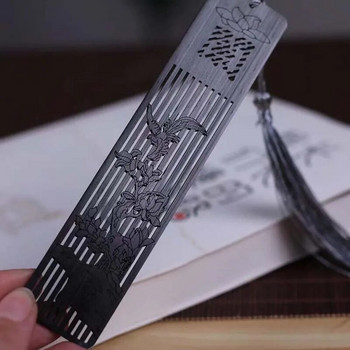 Δημιουργικό δαμάσκηνο μπαμπού ξύλινοι σελιδοδείκτες κινέζικου στυλ Ορχιδέα Κούφια Βιβλίο Σημάδια Σχολικοί μαθητές που διαβάζουν χαρτικά είδη γραφείου
