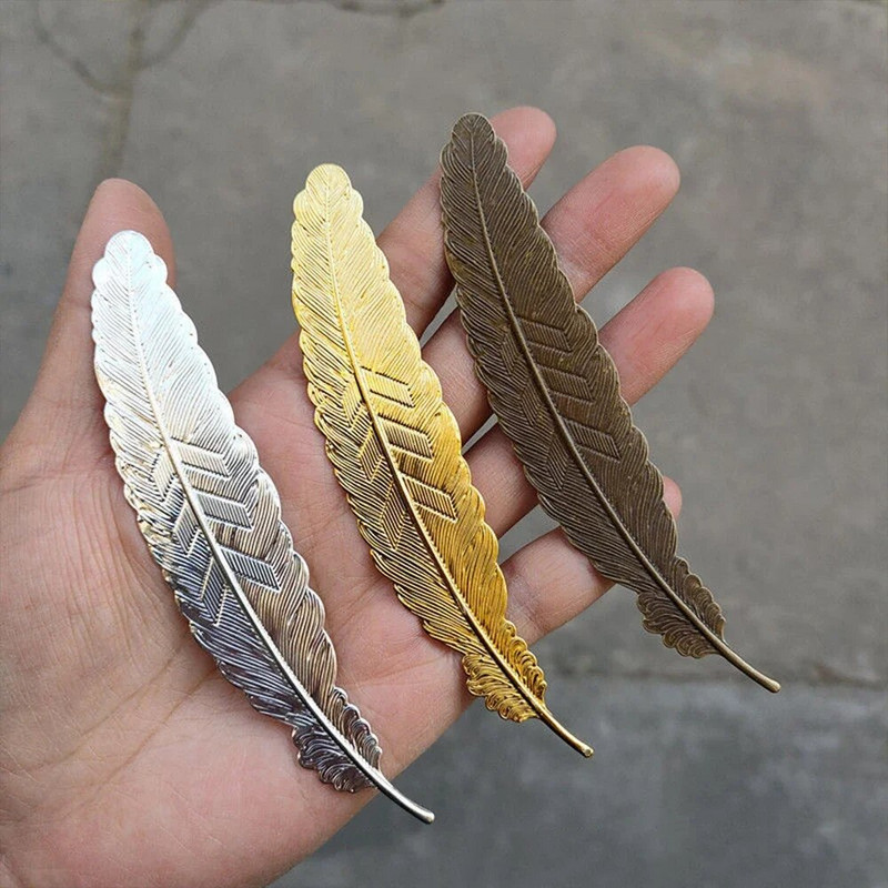 1 τεμ. Vintage Feather Μεταλλικοί σελιδοδείκτες Δημιουργική ανάγνωση Βοηθητικά εργαλεία Ευρετήριο βιβλίου Γραφική ύλη μαθητή Σχολική προμήθειες γραφείου Δώρα