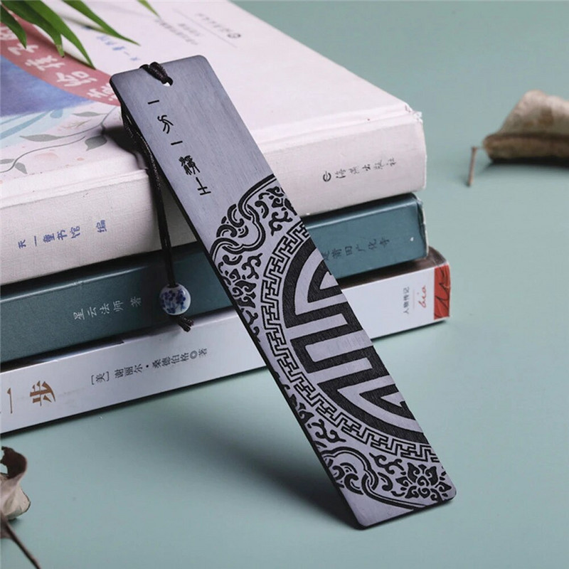 Hiina stiilis puidust järjehoidja Retro nikerdamine mahagonist raamatumärk Õpilaskontori kirjutustarbed Koolilastele Kirjatarbed Aksessuaarid