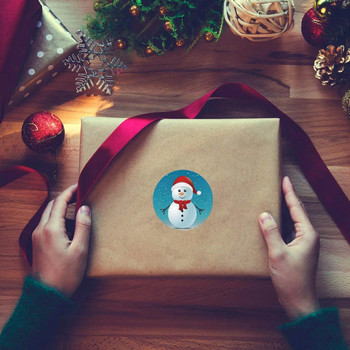 50-500 бр. Коледна елха Дядо Коледа Весела Коледа Стикери 2,5 см Благодарствени стикери за запечатване на подарък Празнична торбичка за бонбони Декор