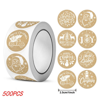50-500 tk. Jõulupuu jõuluvana häid jõule kleebised 2,5 cm tänukleebised kingituse sulgemiseks pühade kommikoti kaunistuseks