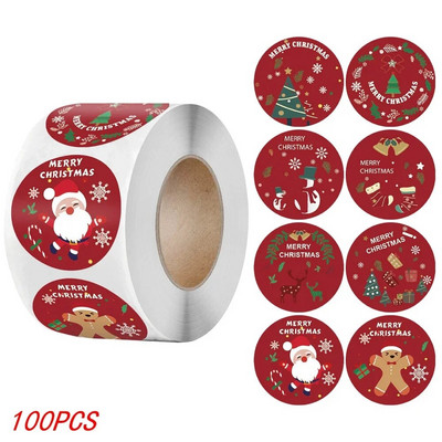50-500 tk. Jõulupuu jõuluvana häid jõule kleebised 2,5 cm tänukleebised kingituse sulgemiseks pühade kommikoti kaunistuseks