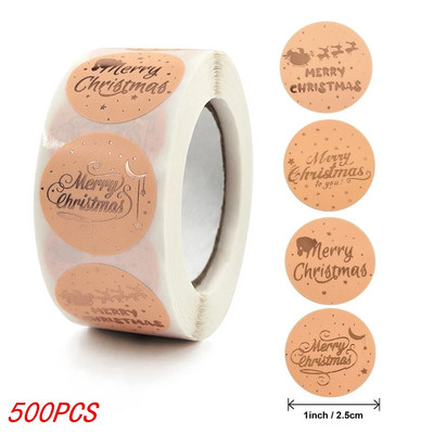 50-500 tk. Jõulupuu jõuluvana häid jõule kleebised 2,5 cm tänukleebised kingituse sulgemiseks pühade kommikoti kaunistuseks