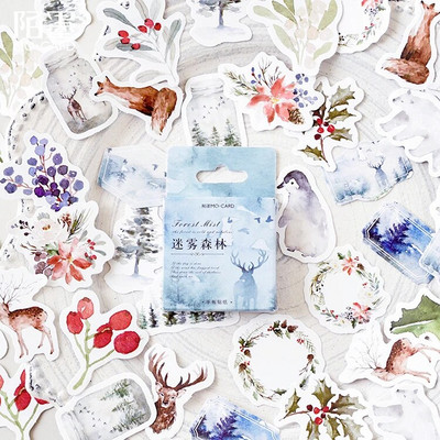 45 tk/karp Kirjatarvete kleebised Vintage templi pitseerimissilt Reisikleebised Kaunistused Scrapbooking päevik Albumid Bullet Journal