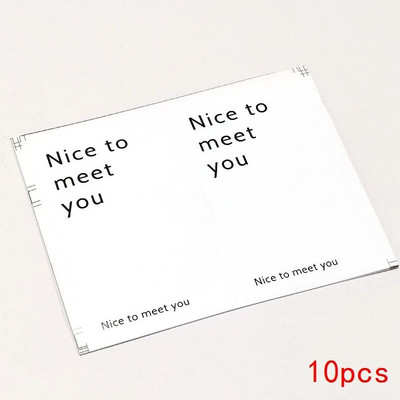 10-50 τμχ Αυτοκόλλητο Nice To Meet You Μαύρο Λευκό Ευχαριστώ αυτοκόλλητα για επαγγελματικό πακέτο Κουτί δώρου Διακοσμητικό για τα Χριστούγεννα