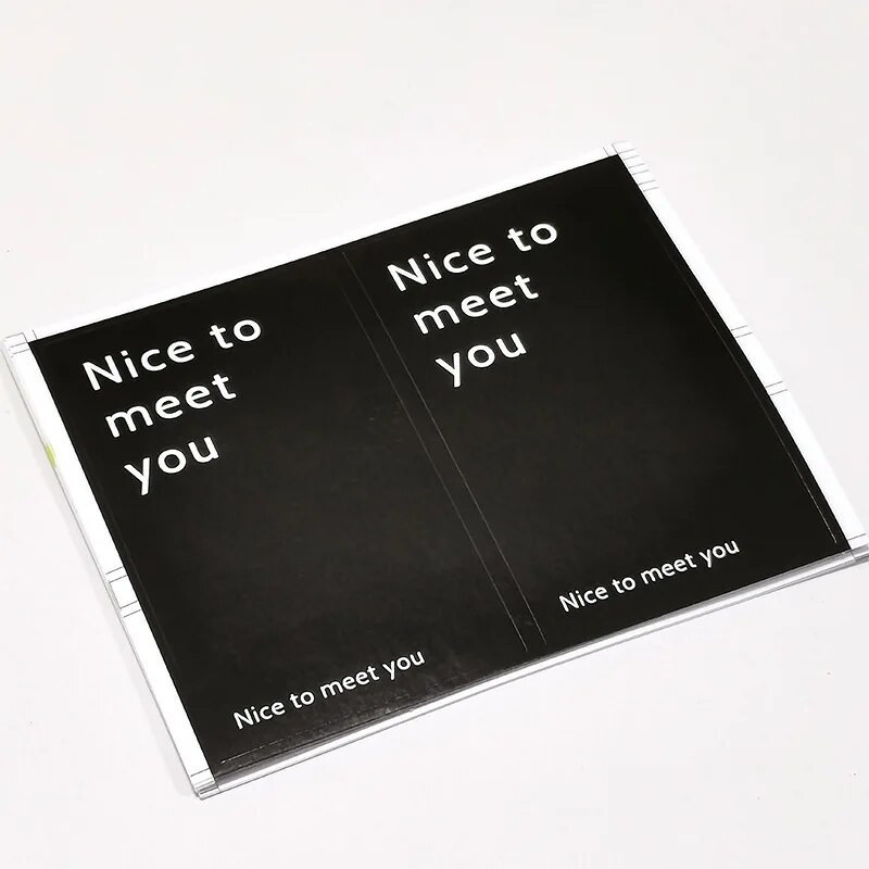 10-50 τμχ Αυτοκόλλητο Nice To Meet You Μαύρο Λευκό Ευχαριστώ αυτοκόλλητα για επαγγελματικό πακέτο Κουτί δώρου Διακοσμητικό για τα Χριστούγεννα