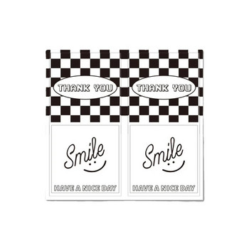 50 бр. 4*8 см правоъгълна усмивка благодаря етикети стикери за опаковане на подаръчна кутия Малък бизнес стоков декор запечатващи стикери