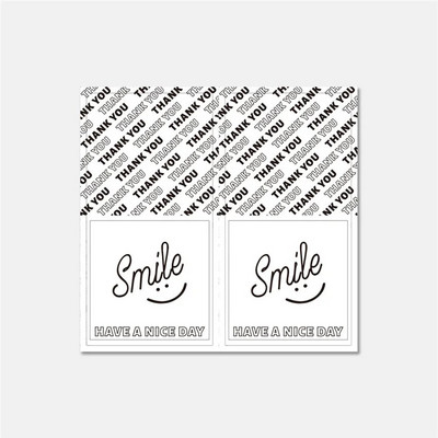50 τεμ. 4*8 εκ. Ορθογώνιο Χαμόγελο Ευχαριστούμε Ετικέτες Αυτοκόλλητα για συσκευασία δώρου Συσκευασία μικροεπιχειρήσεων Εμπορεύματα Διακόσμηση Αυτοκόλλητα σφράγισης