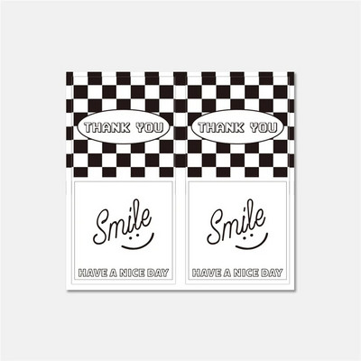 50 τεμ. 4*8 εκ. Ορθογώνιο Χαμόγελο Ευχαριστούμε Ετικέτες Αυτοκόλλητα για συσκευασία δώρου Συσκευασία μικροεπιχειρήσεων Εμπορεύματα Διακόσμηση Αυτοκόλλητα σφράγισης