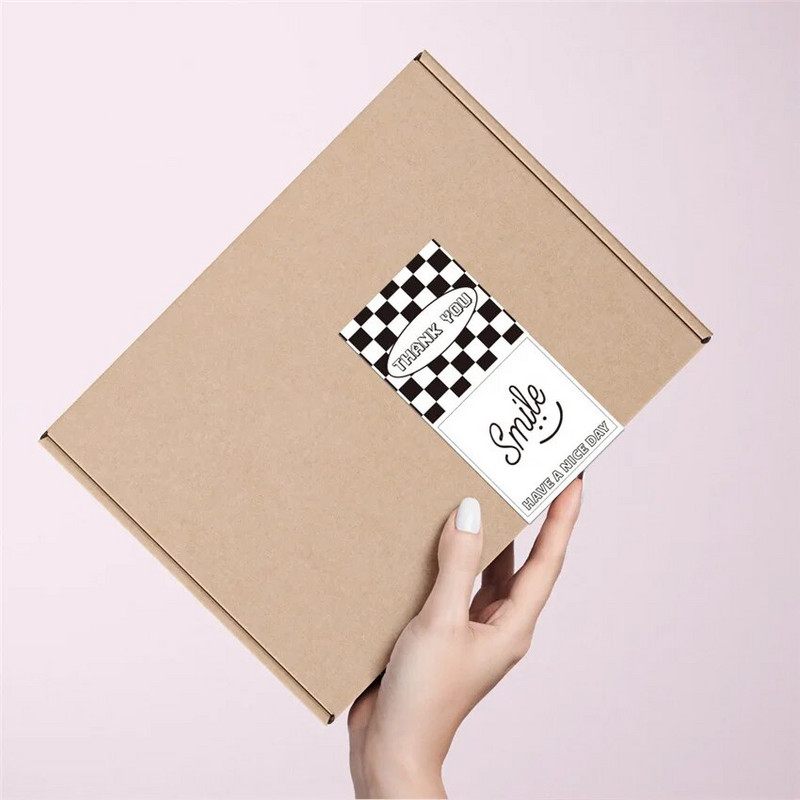 50 τεμ. 4*8 εκ. Ορθογώνιο Χαμόγελο Ευχαριστούμε Ετικέτες Αυτοκόλλητα για συσκευασία δώρου Συσκευασία μικροεπιχειρήσεων Εμπορεύματα Διακόσμηση Αυτοκόλλητα σφράγισης