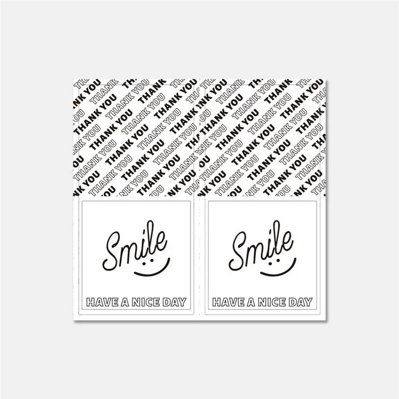 50 τεμ. 4*8 εκ. Ορθογώνιο Χαμόγελο Ευχαριστούμε Ετικέτες Αυτοκόλλητα για συσκευασία δώρου Συσκευασία μικροεπιχειρήσεων Εμπορεύματα Διακόσμηση Αυτοκόλλητα σφράγισης