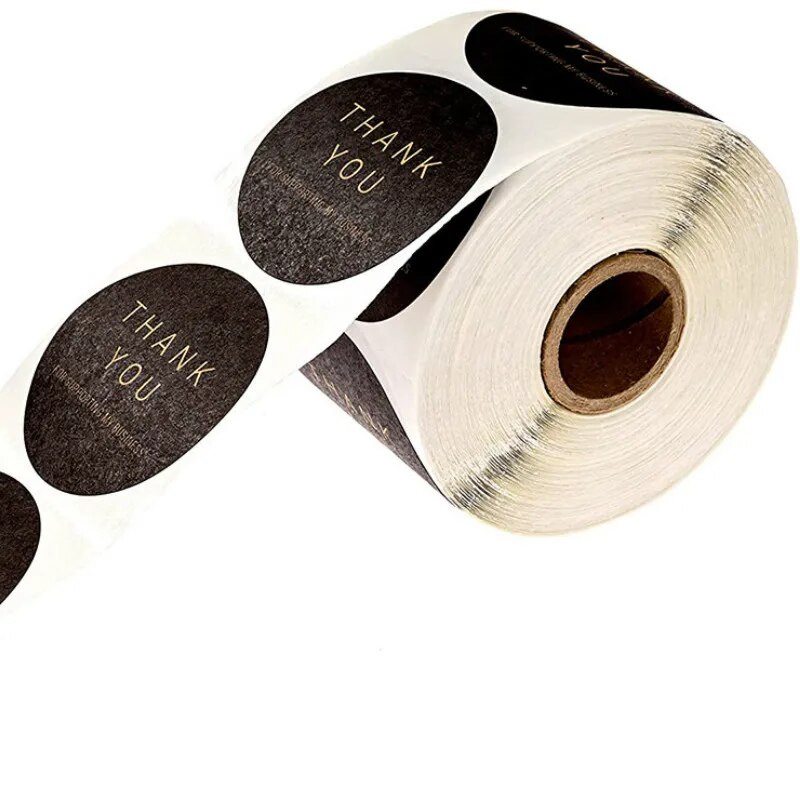 500 tk Käsitsi valmistatud kleebised Täname kleebised ettevõtetele 1,5-tollised holograafilised teile Kleebised Tihendid Kleebised Sildid Kleebiserull