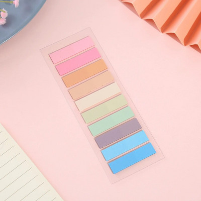 Πολύχρωμες διαφανείς κολλώδεις σημειώσεις Αυτοκόλλητες μαρκαδόροι βιβλίων Καρτέλες σχολιασμού Χαρτί επιστολόχαρτα Σχολικά είδη γραφείου