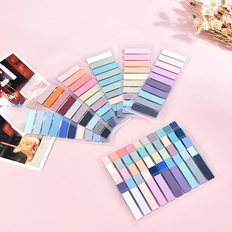 Πολύχρωμες διαφανείς κολλώδεις σημειώσεις Αυτοκόλλητες μαρκαδόροι βιβλίων Καρτέλες σχολιασμού Χαρτί επιστολόχαρτα Σχολικά είδη γραφείου