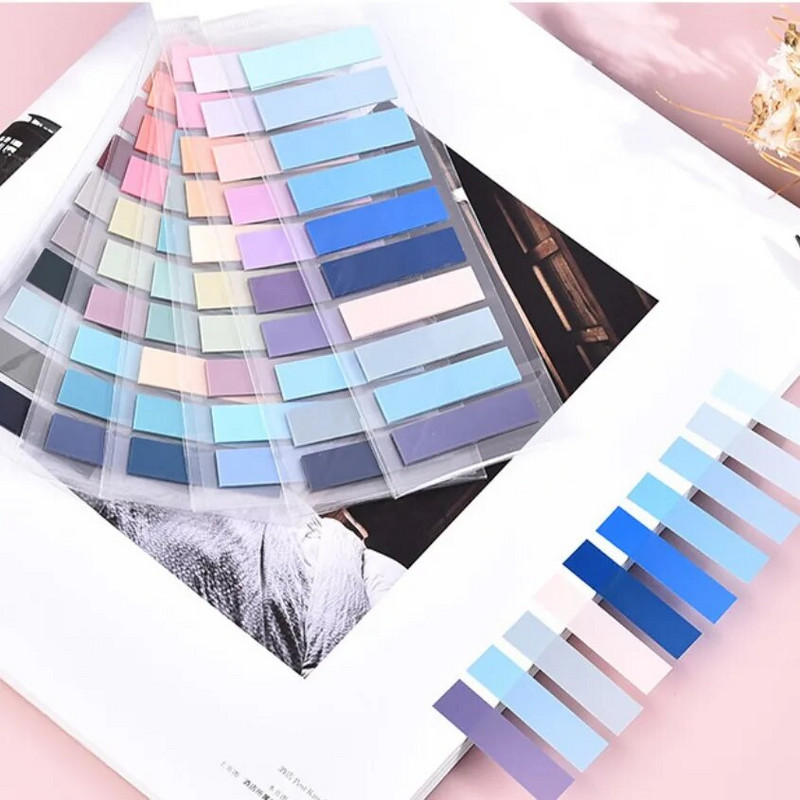 Πολύχρωμες διαφανείς κολλώδεις σημειώσεις Αυτοκόλλητες μαρκαδόροι βιβλίων Καρτέλες σχολιασμού Χαρτί επιστολόχαρτα Σχολικά είδη γραφείου