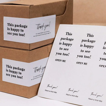 30-60 бр. Бели благодарствени стикери за малък бизнес Този пакет се радва да ви види също Етикети Запечатване на подаръци Стикер за канцеларски материали