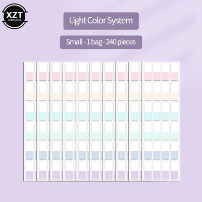 UUS Värvilised kleepuvad vahekaardid Märkmed Memorandumid Märkmik Lehekülje markerid Liigituskleebis Kontori koolitarbed