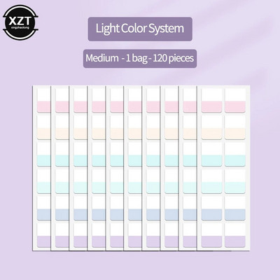 UUS Värvilised kleepuvad vahekaardid Märkmed Memorandumid Märkmik Lehekülje markerid Liigituskleebis Kontori koolitarbed