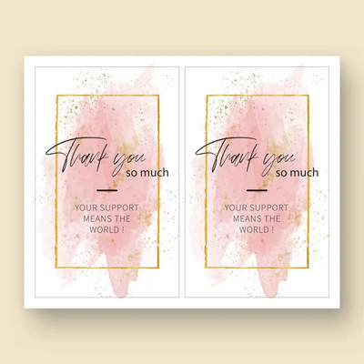 10-50 τμχ Αυτοκόλλητα Ευχαριστώ 5*8 εκατοστά Ετικέτες σφραγίδας ορθογώνια αυτοκόλλητα για μικρές επιχειρήσεις Δώρο Συσκευασία Διακόσμηση Αυτοκόλλητα σφράγισης