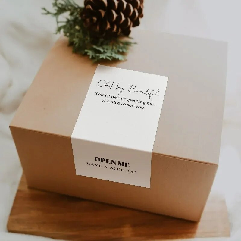 50 tk valge lihtne ristkülikukujuline tänukleebis pühadepeo kinkekarbi kaunistus küpsetamiseks kooki pitseerimiseks kleebis ettevõtete pakend