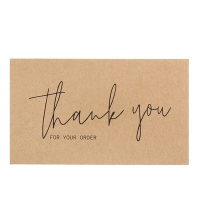 Etichete de felicitare de 30 buc. Vă mulțumim pentru comanda dvs. Card de hârtie kraft pentru afaceri mici, bricolaj, artizanat, card de decorare pentru cadou, vânzare cu amănuntul online
