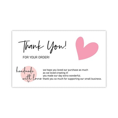 Etichete de felicitare de 30 buc. Vă mulțumim pentru comanda dvs. Card de hârtie kraft pentru afaceri mici, bricolaj, artizanat, card de decorare pentru cadou, vânzare cu amănuntul online