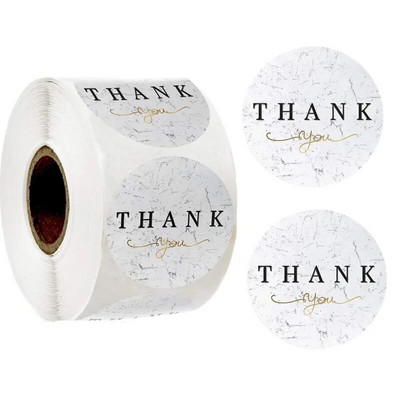 Ümmargune 38 mm "Aitäh" pronkskleebis Pühadekinkekleebis Küpsetamine Pulmakaunistus Sünnipäevapeokutse pitseerimiskleebis