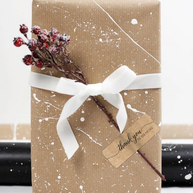 120 tk / rull 2,5 * 7,5 cm ristkülikukujulised käsitöö tänukleebised Käsitsi valmistatud kleebised pitsatid Täname tellimuse eest