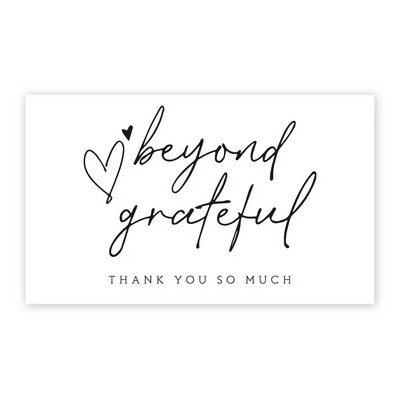 30 vnt. balta padėkos atvirutė padėkos už užsakymą kortelė Pagyrimo etiketės mažoms įmonėms Dekoras mažoms parduotuvėms dovanų paketas