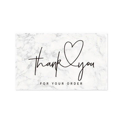 30 vnt. balta padėkos atvirutė padėkos už užsakymą kortelė Pagyrimo etiketės mažoms įmonėms Dekoras mažoms parduotuvėms dovanų paketas