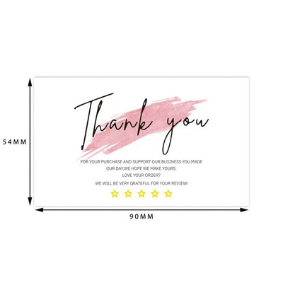 30 vnt. balta padėkos atvirutė padėkos už užsakymą kortelė Pagyrimo etiketės mažoms įmonėms Dekoras mažoms parduotuvėms dovanų paketas