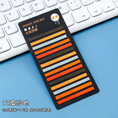 300 φύλλα Έγχρωμα αυτοκόλλητα Διαφανείς καρτέλες ευρετηρίου φθορισμού Σημαίες Σελίδα με κολλώδη σημείωση Σελιδοδείκτης Σχολικά είδη γραφείου Χαρτικά