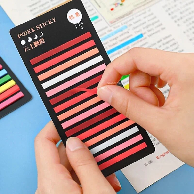 300 φύλλα Έγχρωμα αυτοκόλλητα Διαφανείς καρτέλες ευρετηρίου φθορισμού Σημαίες Σελίδα με κολλώδη σημείωση Σελιδοδείκτης Σχολικά είδη γραφείου Χαρτικά