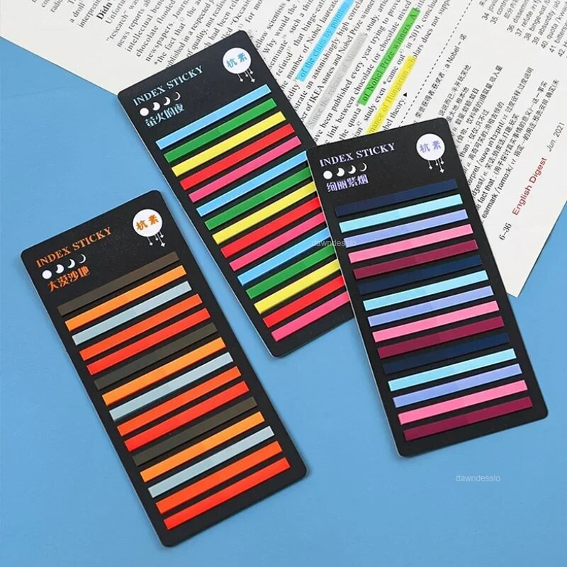 300 φύλλα Έγχρωμα αυτοκόλλητα Διαφανείς καρτέλες ευρετηρίου φθορισμού Σημαίες Σελίδα με κολλώδη σημείωση Σελιδοδείκτης Σχολικά είδη γραφείου Χαρτικά