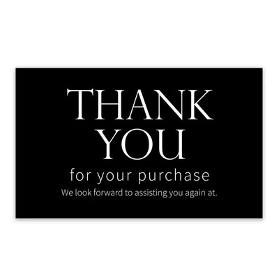 50 τμχ/συσκευασία "Ευχαριστώ για την υποστήριξη της επιχείρησής μου" Μαύρη ορθογώνια δωροκάρτα Συσκευασία καταστήματος Διακοσμητικές ετικέτες ψησίματος ανθοπωλείου