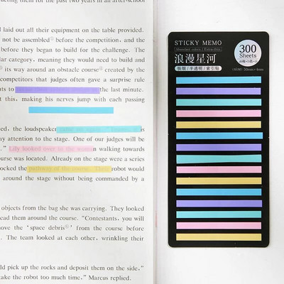 300 de foi Bloc de note cu indice de culoare curcubeu Note lipicioase Hârtie autocolant Bloc de note Semn de carte Rechizite școlare Kawaii Papetarie Cadouri