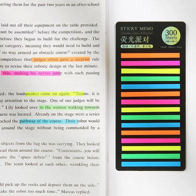 300 de foi Bloc de note cu indice de culoare curcubeu Note lipicioase Hârtie autocolant Bloc de note Semn de carte Rechizite școlare Kawaii Papetarie Cadouri
