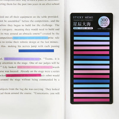 300 de foi Bloc de note cu indice de culoare curcubeu Note lipicioase Hârtie autocolant Bloc de note Semn de carte Rechizite școlare Kawaii Papetarie Cadouri