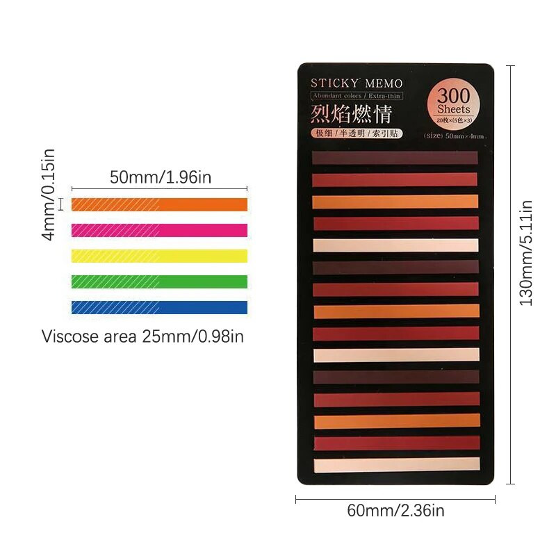 300 φύλλα Rainbow Color Index Pad Σημειωματάριο Αυτοκόλλητο από χαρτί Σημειωματάριο Σημειωματάριο σελιδοδείκτης Σχολικά είδη Δώρα Kawaii Χαρτικά