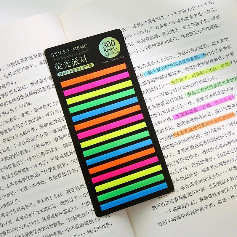 300 φύλλα Rainbow Color Index Pad Σημειωματάριο Αυτοκόλλητο από χαρτί Σημειωματάριο Σημειωματάριο σελιδοδείκτης Σχολικά είδη Δώρα Kawaii Χαρτικά