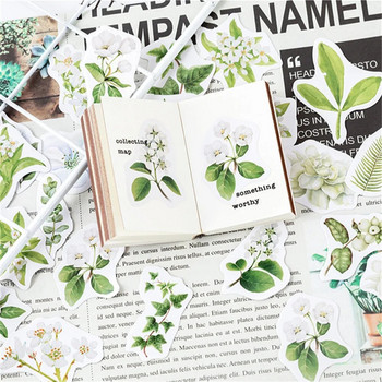 46 τεμ./συσκευασία Gardenia Blossoms Mini Paper Diary Αυτοκόλλητο DIY Scrapbooking Ετικέτα διακόσμησης
