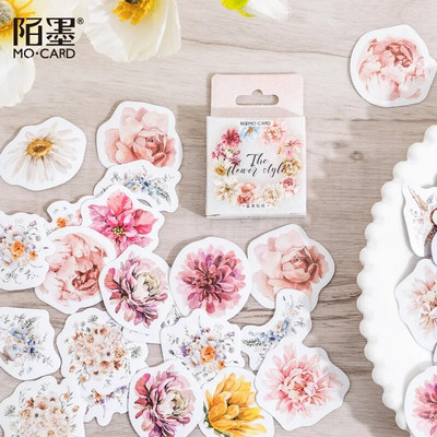 46 kom/pak Gardenia Blossoms Mini Papirnati Dnevnik Naljepnica DIY Scrapbooking Dekorativna naljepnica
