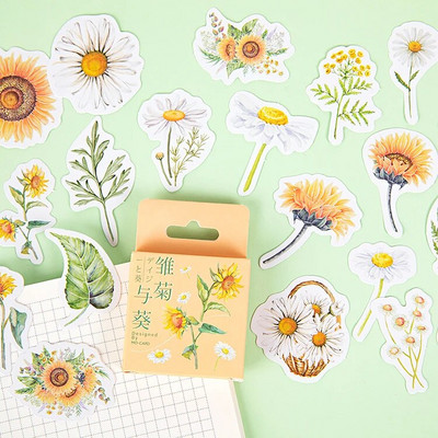 46 kom/pak Gardenia Blossoms Mini Papirnati Dnevnik Naljepnica DIY Scrapbooking Dekorativna naljepnica